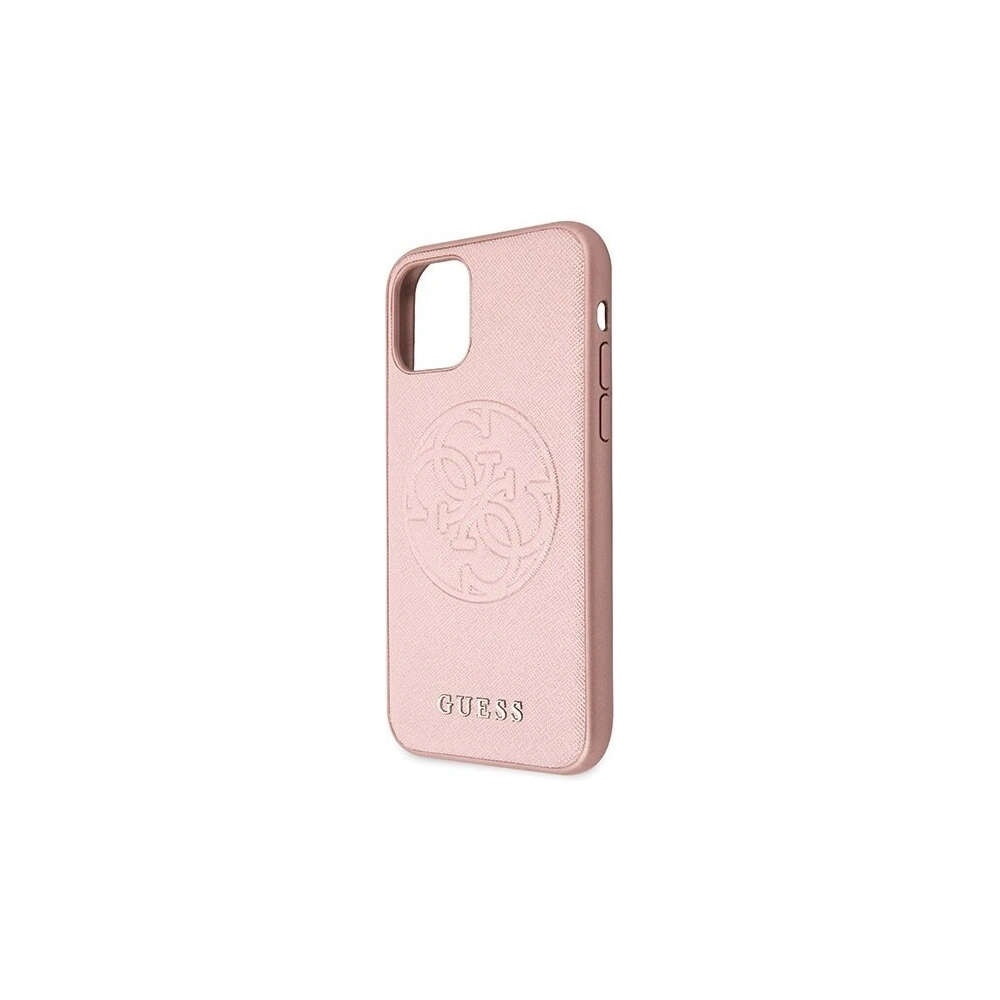 Wholesale Guess GUHCN65RSSASRG iPhone 11 Pro Max pink hard case Saffiano 4G Circle Logo - GUE292PNK - {ean13} - Hurt