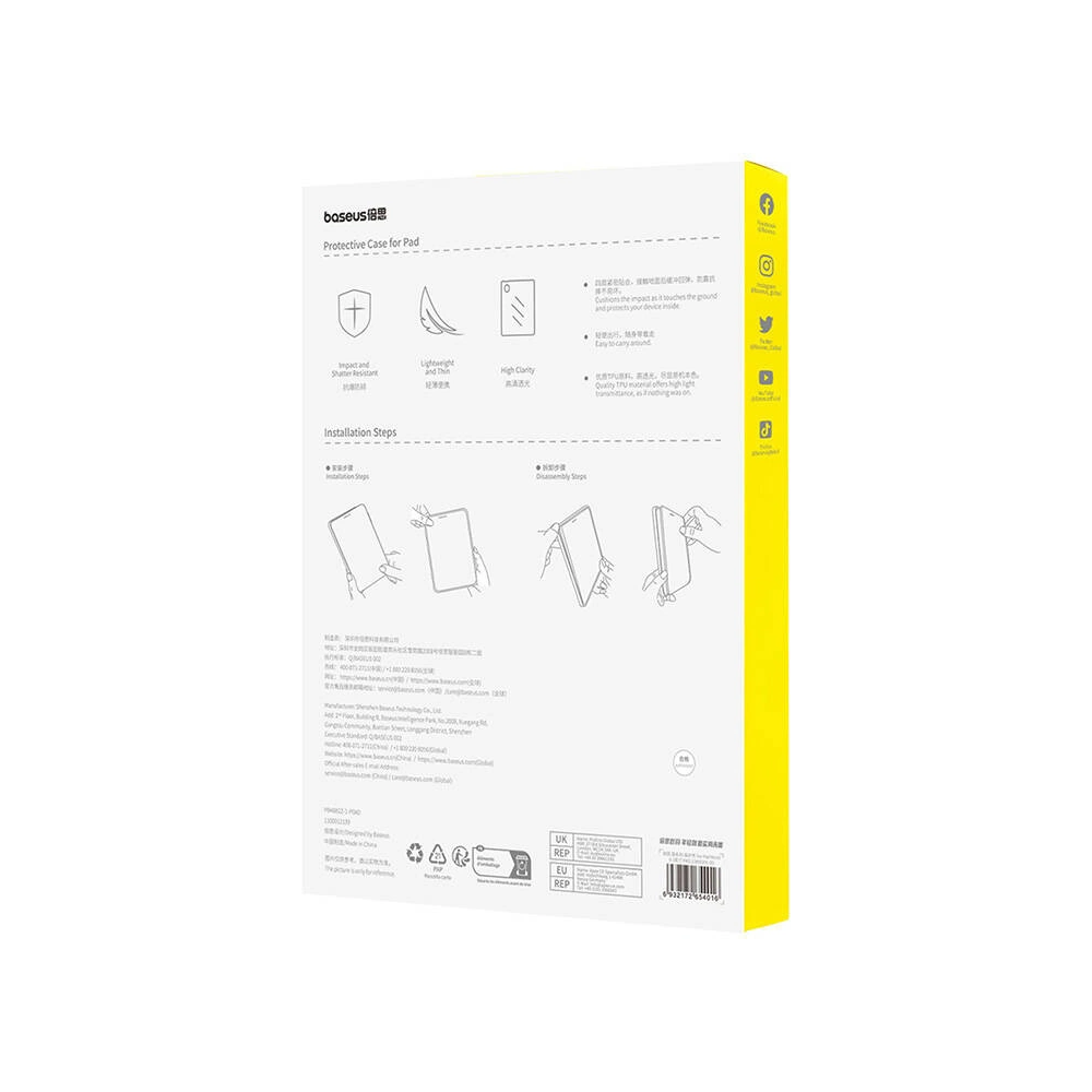 Hurtownia GSM - Etui Baseus Simple Apple iPad mini 8.3" 2021 (6. generációs) / iPad mini 8.3" 2024 7gen átlátszó - BSU4902 - {ean13} - Hurt