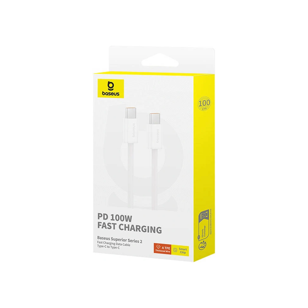 Wholesale USB-C / USB-C cable Baseus Superior 2 100W 1m white - BSU4906 - {ean13} - Hurt