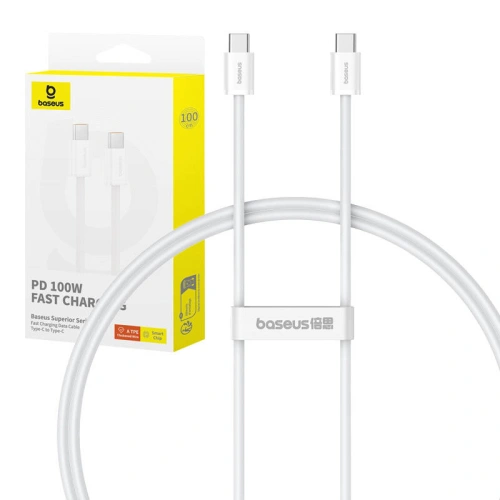 Kabel USB-C / USB-C Baseus Superior 2 100W 1m biały