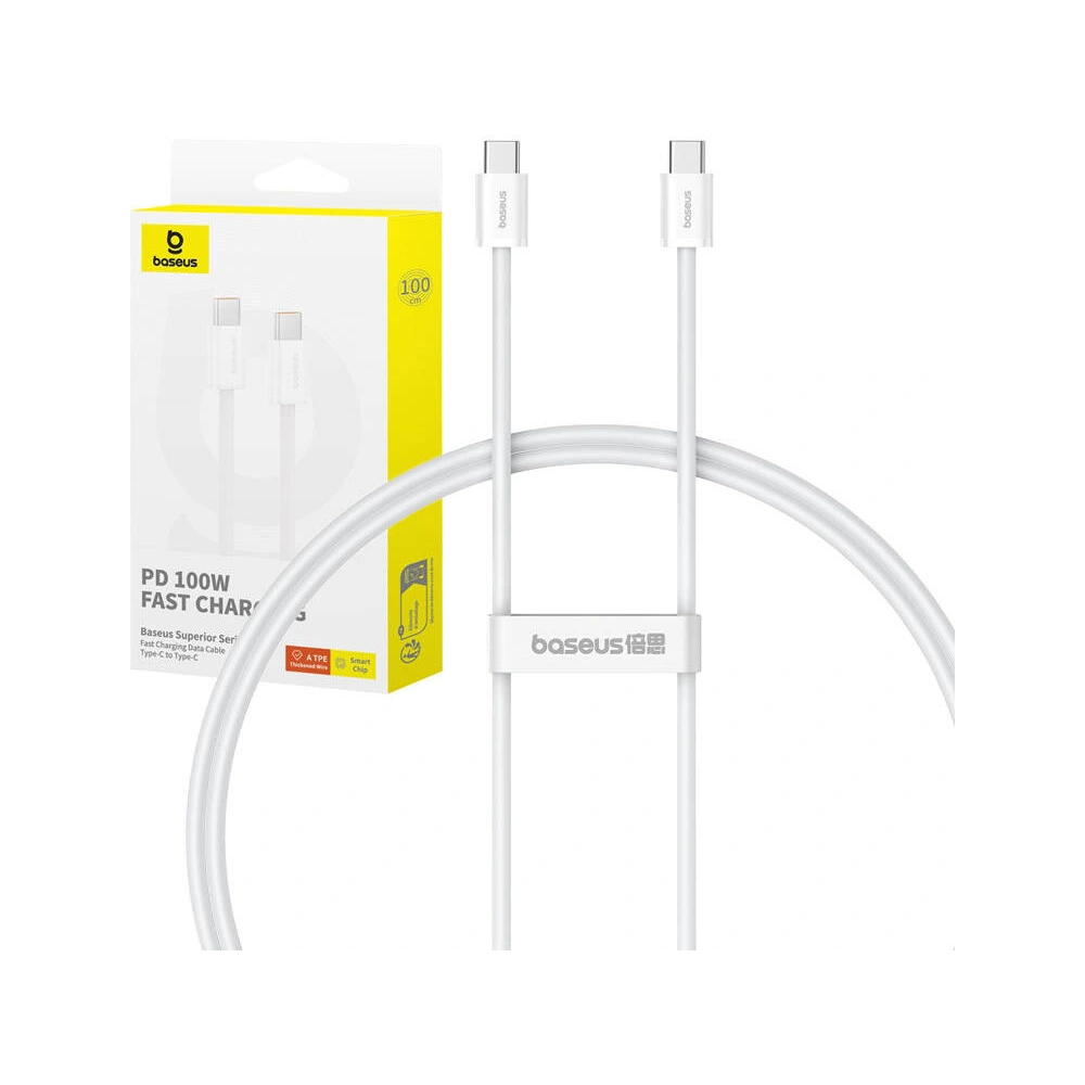 Hurtownia GSM - Kabel USB-C / USB-C Baseus Superior 2 100W 1m biały - BSU4906 - {ean13} - Hurt