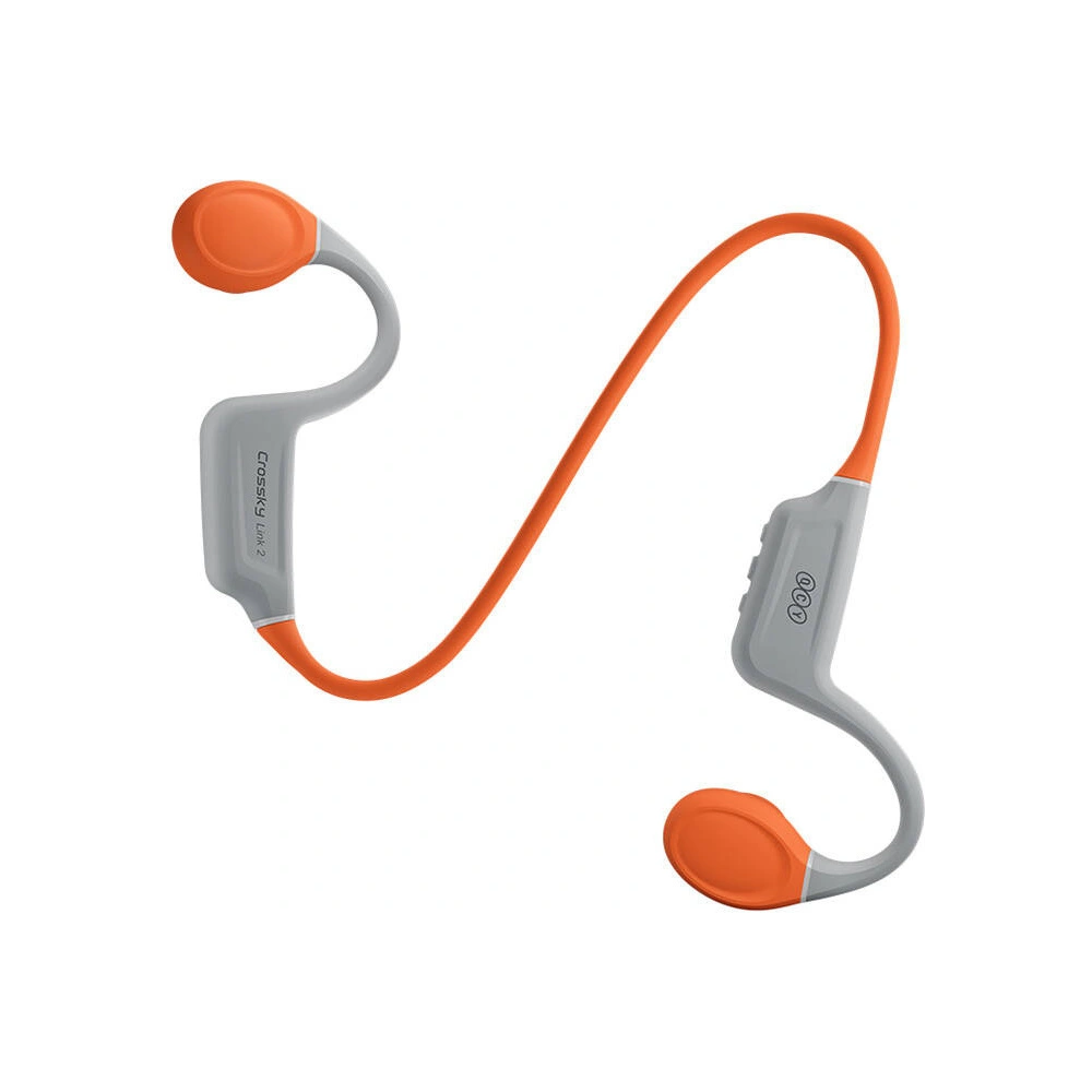 Wholesale QCY T25 open ear wireless headphones IPX5 Bluetooth 5.3 grey-orange - QCY71 - {ean13} - Hurt