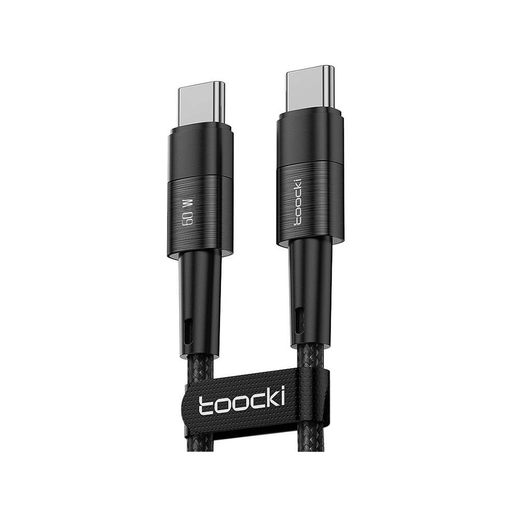 Hurtownia GSM - Kabel Toocki TXCTT2-YS03 USB-C / USB-C 1m FC 60W schwarz - TCK133 - {ean13} - Hurt