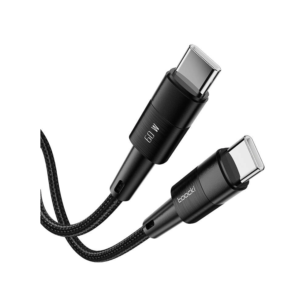 Hurtownia GSM - Kabel Toocki TXCTT2-YS03 USB-C / USB-C 1m FC 60W černý - TCK133 - {ean13} - Hurt