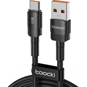 Hurtownia GSM - Kabel Toocki TXCT-HY01 USB-A / USB-C 1m FC 100W schwarz - TCK134 - {ean13} - Hurt