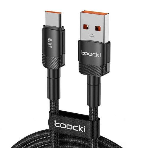 Kabel Toocki TXCT-HY01 USB-A / USB-C 1m FC 100W czarny