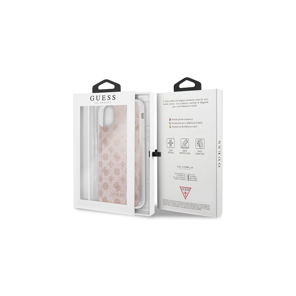 Hurtownia GSM - Etui Guess GUHCN65TPERG Apple iPhone 11 Pro Max różowy/pink hard case 4G Peony Glitter - GUE296PNK - {ean13} - Hurt