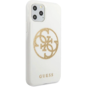 Hurtownia GSM - Etui Guess GUHCN65TPUWHGLG Apple iPhone 11 Pro Max weiß/white hard case Glitter 4G Circle Logo - GUE298WHT - {ean13} - Hurt