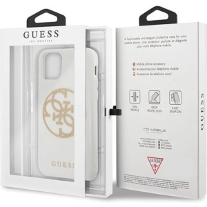 Hurtownia GSM - Etui Guess GUHCN65TPUWHGLG Apple iPhone 11 Pro Max weiß/white hard case Glitter 4G Circle Logo - GUE298WHT - {ean13} - Hurt