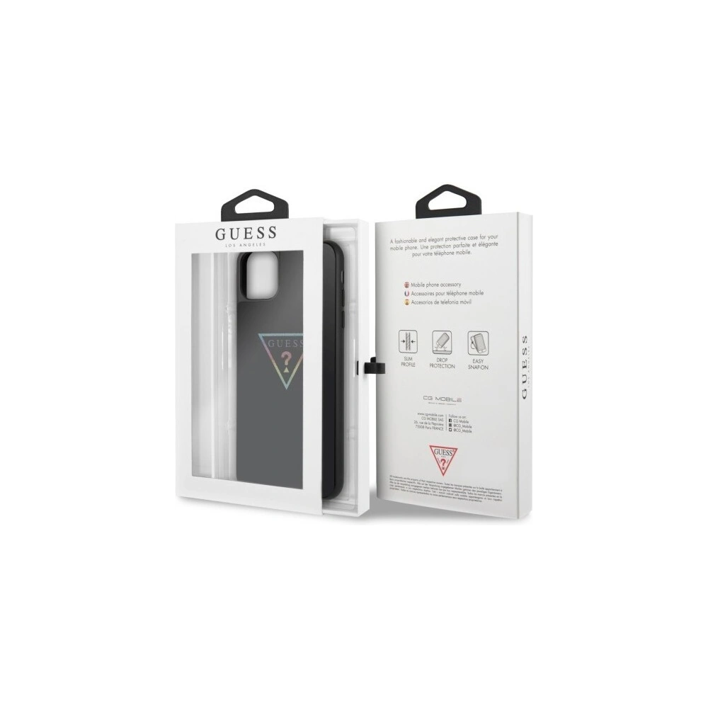 Wholesale Guess GUHCN65TRMLBK iPhone 11 Pro Max black hard case Triangle Glitter - GUE299BLK - {ean13} - Hurt