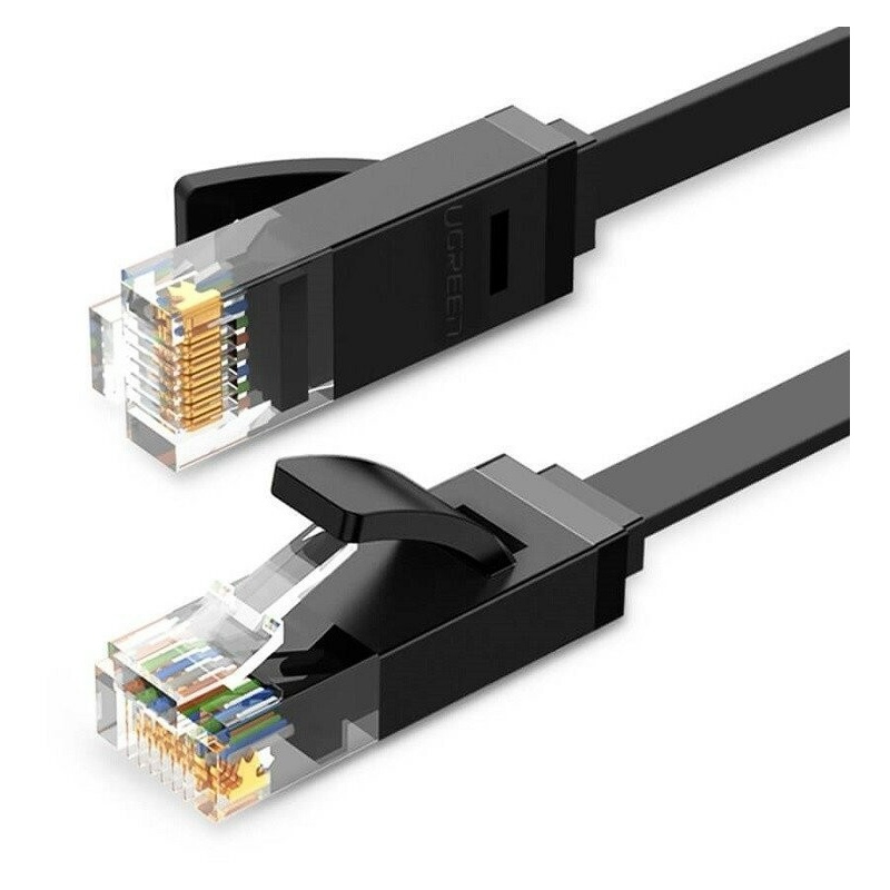 Ugreen Distributor - 6957303851720 - UGR213BLK - Flat cable UGREEN Ethernet RJ45, Cat.6, UTP, 0,5m Black - B2B homescreen