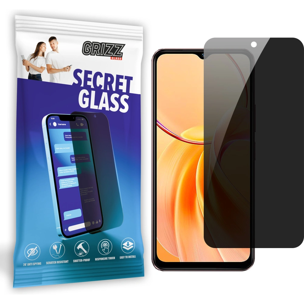 Matowe szkło prywatyzujące GrizzGlass SecretGlass do Vivo Y28S
