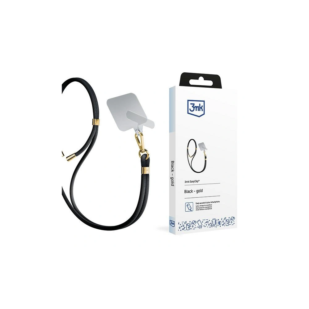 Wholesale 3MK EasyClip Black gold phone lanyard - 3MK6163 - {ean13} - Hurt