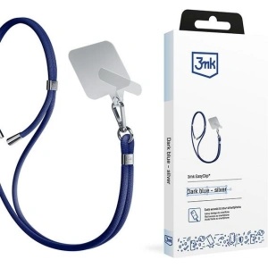 Smycz do telefonu 3MK EasyClip Dark Blue silver