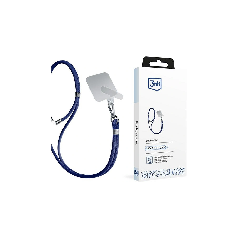 Hurtownia GSM - Telefonhoz való pánt 3MK EasyClip Sötétkék ezüst - 3MK6165 - {ean13} - Hurt