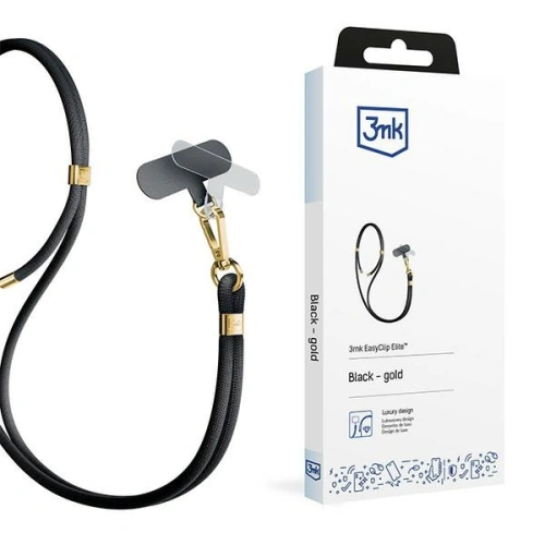 Smycz do telefonu 3MK EasyClip Elite Black gold
