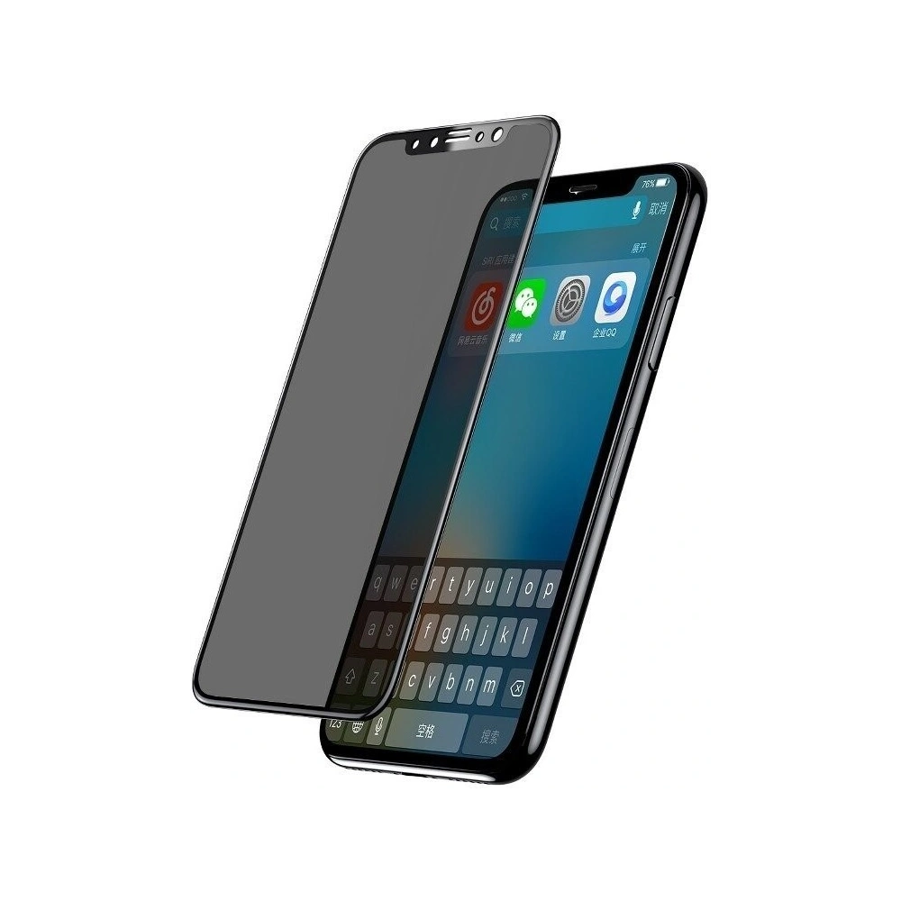 Hurtownia GSM - Szkło hartowane 3D prywatyzujące Baseus 0.23mm na cały ekran iPhone X/Xs (czarne) - BSU713BLK - {ean13} - Hurt