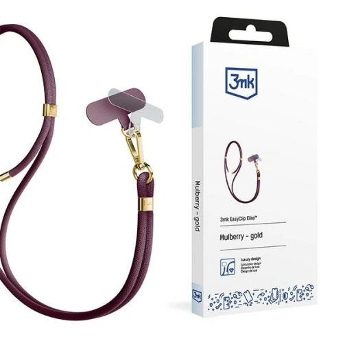 Smycz do telefonu 3MK EasyClip Elite Mulberry gold