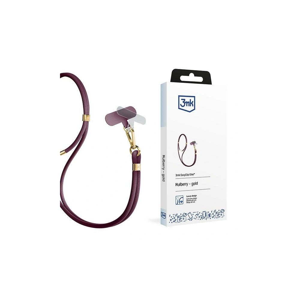 Hurtownia GSM - Smycz do telefonu 3MK EasyClip Elite Mulberry gold - 3MK6169 - {ean13} - Hurt