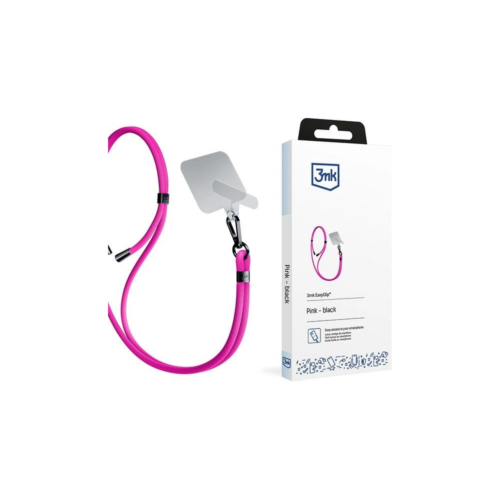 Wholesale 3MK EasyClip Pink black phone lanyard - 3MK6176 - {ean13} - Hurt