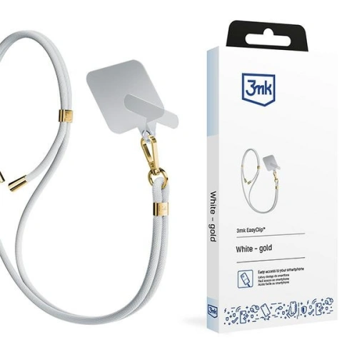 Smycz do telefonu 3MK EasyClip White gold