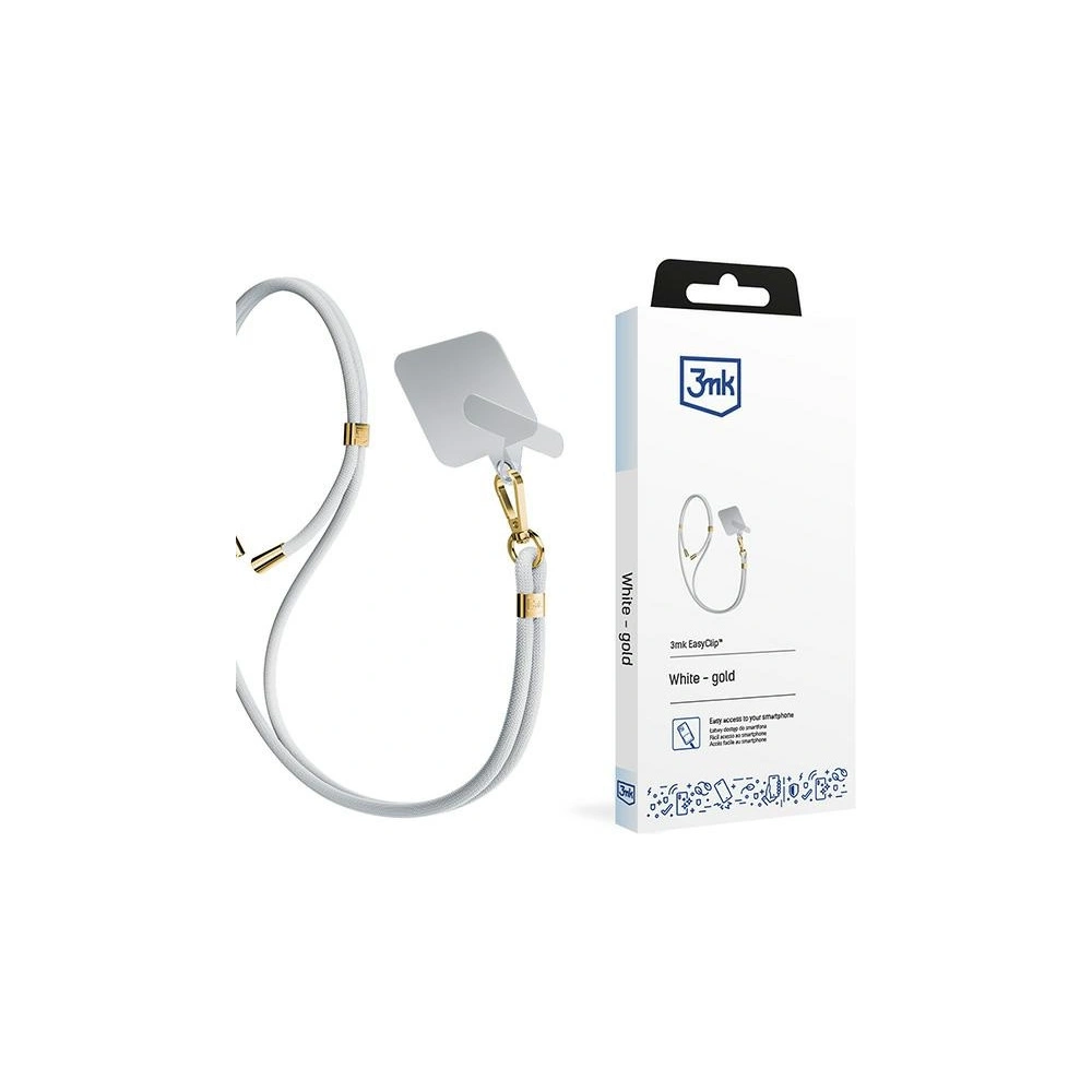 Wholesale 3MK EasyClip White gold phone lanyard - 3MK6179 - {ean13} - Hurt