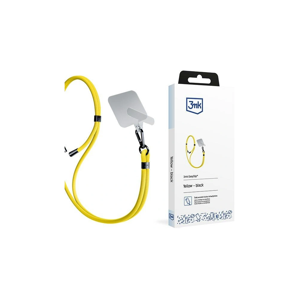 Hurtownia GSM - Smyč na telefon 3MK EasyClip Žlutá černá - 3MK6180 - {ean13} - Hurt