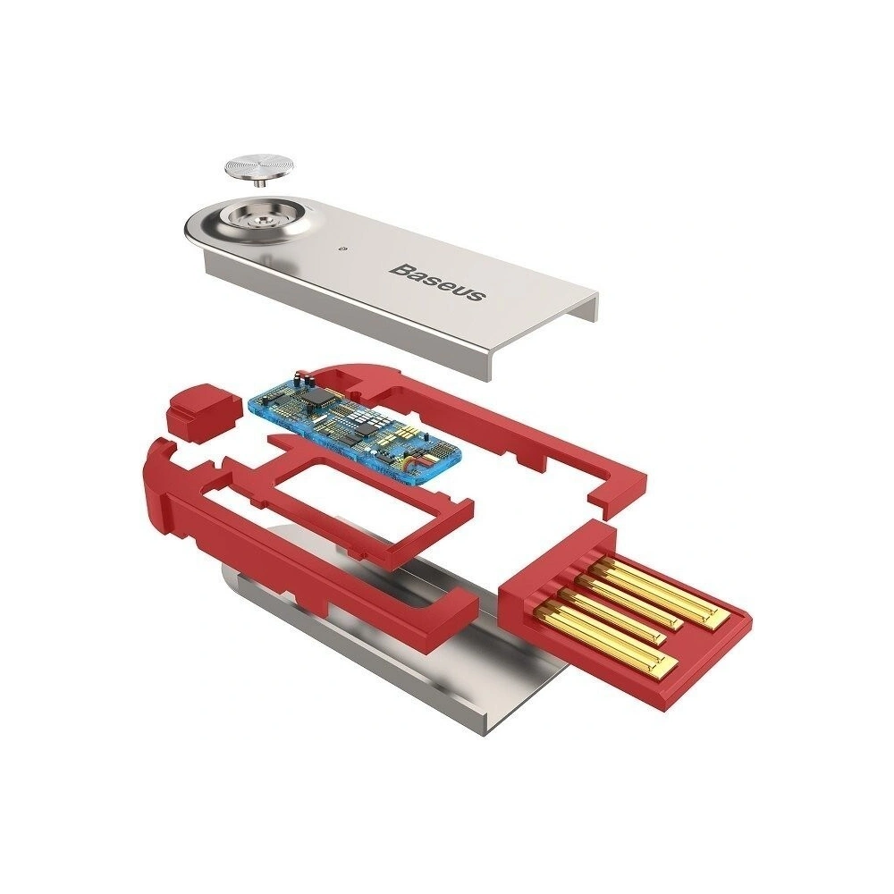 Hurtownia GSM - Adapter audio Bluetooth 5.0 Baseus USB, AUX (czerwony) - BSU717RED - {ean13} - Hurt