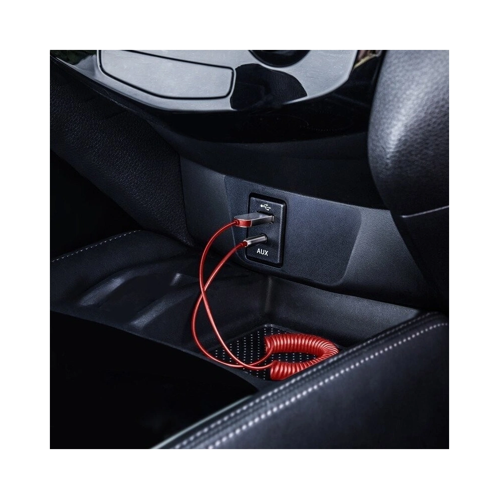 Hurtownia GSM - Adapter audio Bluetooth 5.0 Baseus USB, AUX (czerwony) - BSU717RED - {ean13} - Hurt