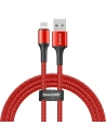Kabel lightning cu iluminare LED Baseus Halo 2.4A 1m (roșu)