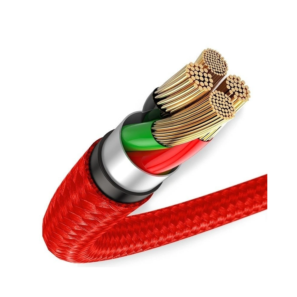 Hurtownia GSM - Kabel lightning cu iluminare LED Baseus Halo 2.4A 1m (roșu) - BSU718RED - {ean13} - Hurt