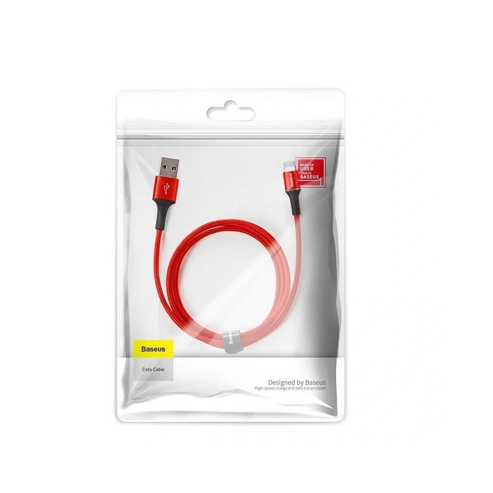 Hurtownia GSM - Kabel lightning cu iluminare LED Baseus Halo 2.4A 1m (roșu) - BSU718RED - {ean13} - Hurt