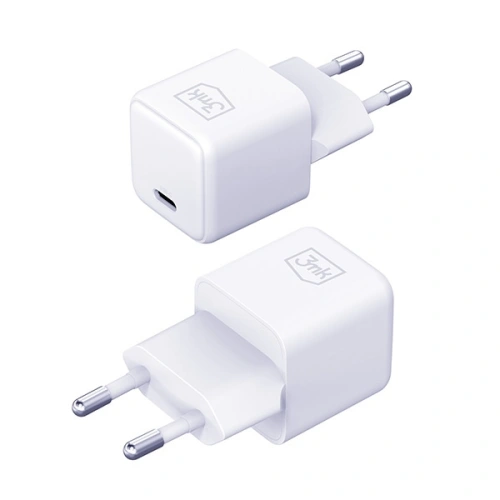 Ładowarka sieciowa 3MK Hyper Charger PD 25W biała/white + kabel USB-C / USB-C