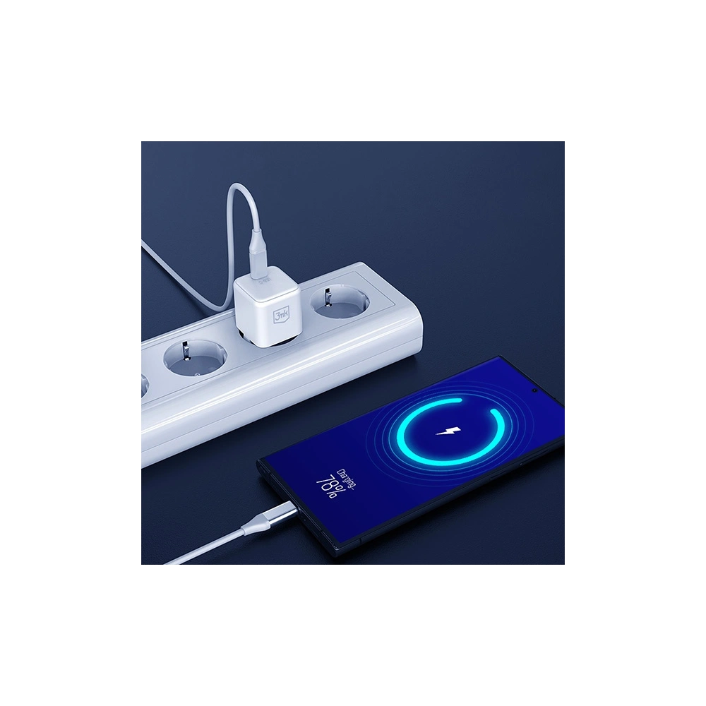 Hurtownia GSM - Ładowarka sieciowa 3MK Hyper Charger PD 25W biała/white + kabel USB-C / USB-C - 3MK6196 - {ean13} - Hurt