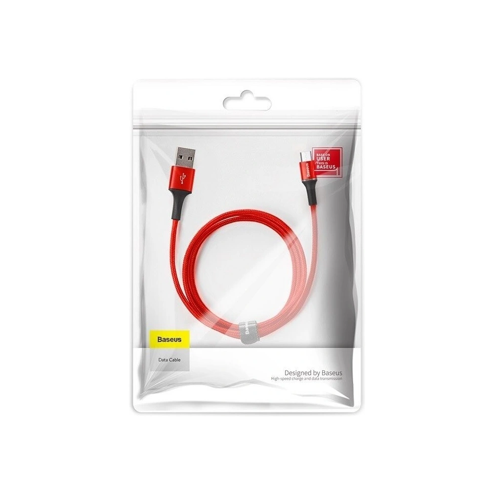 Wholesale Cable micro USB LED Light Baseus Halo 3A 0.5m Red - BSU719RED - {ean13} - Hurt