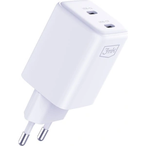 Hurtownia GSM - Hálózati töltő 3MK Hyper Charger PD 45W fehér + 2x USB-C / USB-C kábel - 3MK6197 - {ean13} - Hurt