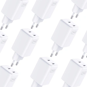 Hurtownia GSM - Hálózati töltő 3MK Hyper Charger PD 45W fehér + 2x USB-C / USB-C kábel - 3MK6197 - {ean13} - Hurt