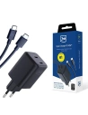 Hurtownia GSM - Hálózati töltő 3MK Hyper Charger PD 45W fekete + 2x USB-C / USB-C kábel - 3MK6198 - {ean13} - Hurt