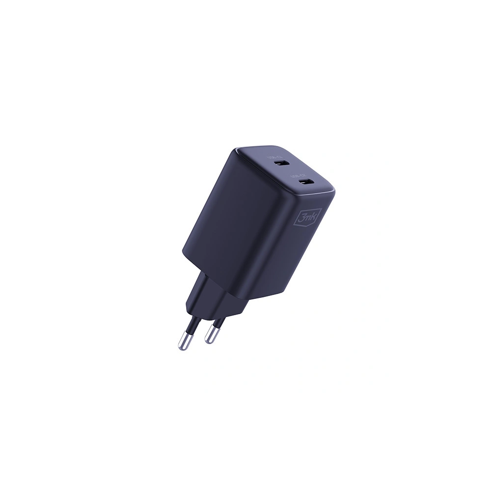 Hurtownia GSM - Hálózati töltő 3MK Hyper Charger PD 45W fekete + 2x USB-C / USB-C kábel - 3MK6198 - {ean13} - Hurt