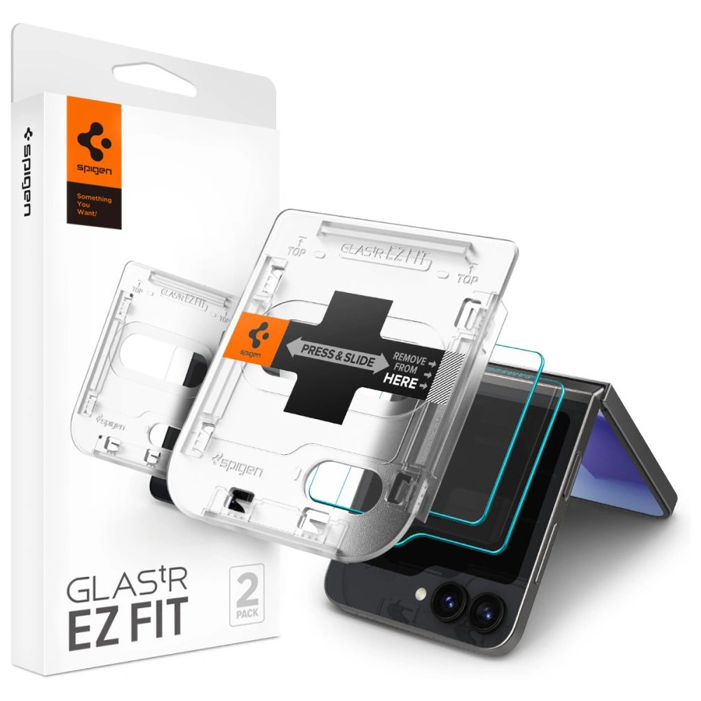 Wholesale Spigen GLAS.tR ez Fit Samsung Galaxy Z Flip 6 Clear [2 PACK] - SPN3441 - {ean13} - Hurt