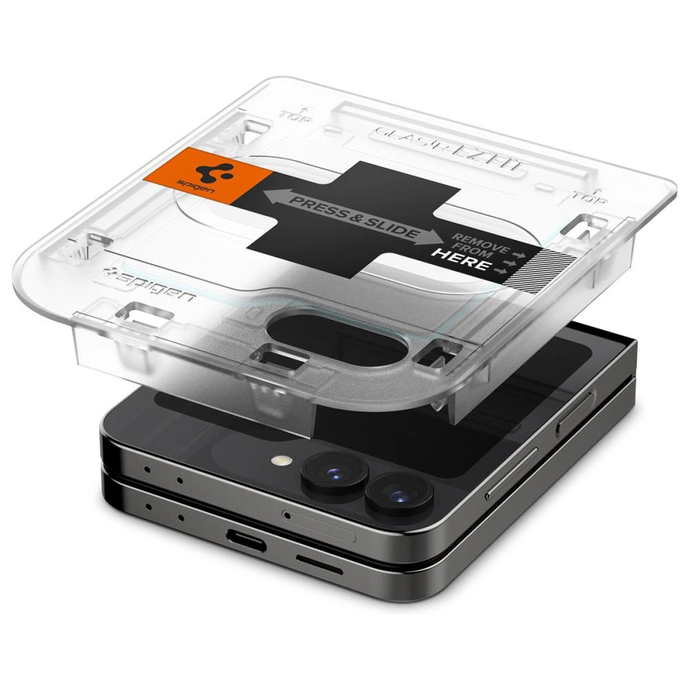 Wholesale Spigen GLAS.tR ez Fit Samsung Galaxy Z Flip 6 Clear [2 PACK] - SPN3441 - {ean13} - Hurt