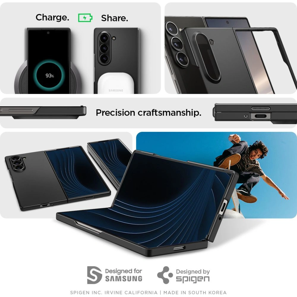 Hurtownia GSM - Etui Spigen Airskin Samsung Galaxy Z Fold 6 Černé - SPN3443 - {ean13} - Hurt
