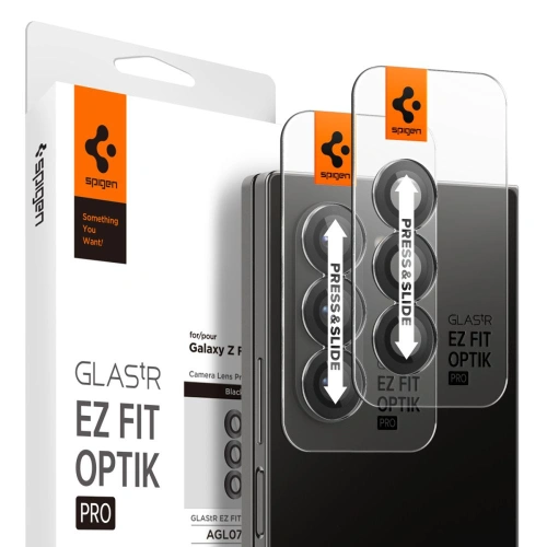 Szkło hartowane na aparat Spigen Optik.tr ez Fit Camera Protector Samsung Galaxy Z Fold 6 Black [2 PACK]