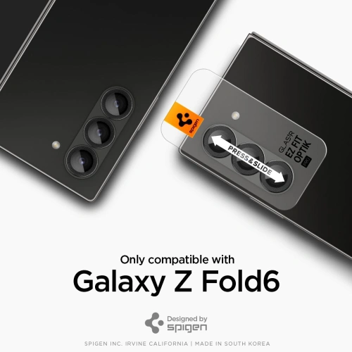 Szkło hartowane na aparat Spigen Optik.tr ez Fit Camera Protector Samsung Galaxy Z Fold 6 Black [2 PACK]