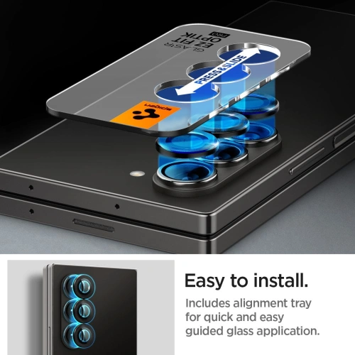 Szkło hartowane na aparat Spigen Optik.tr ez Fit Camera Protector Samsung Galaxy Z Fold 6 Black [2 PACK]