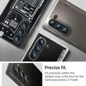 Hurtownia GSM - Gehärtetes Glas für Spigen Optik.tr ez Fit Kamera Schutz Samsung Galaxy Z Fold 6 Schwarz [2 PACK] - SPN3446 - {ean13} - Hurt