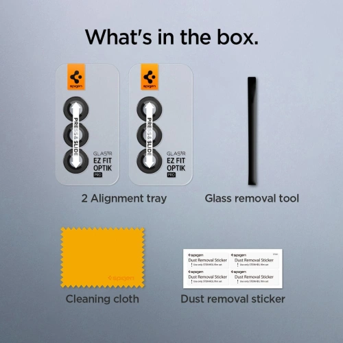 Szkło hartowane na aparat Spigen Optik.tr ez Fit Camera Protector Samsung Galaxy Z Fold 6 Black [2 PACK]