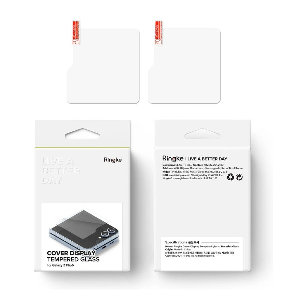 Hurtownia GSM - Szkło hartowane na ekran zewnętrzny Ringke Cover Display Samsung Galaxy Z Flip 6 Clear [2 PACK] - RGK1989 - {ean13} - Hurt