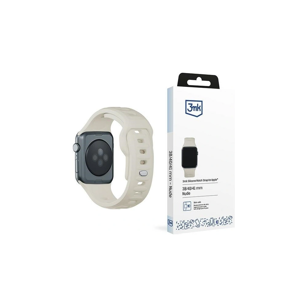 Hurtownia GSM - Panglica 3MK pentru ceas din silicon Apple Watch 4/5/6/7/SE/8/9/10 40/41/42mm bej/beige - 3MK6225 - {ean13} - Hurt