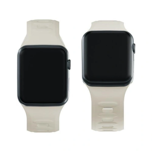 Pasek 3MK Silicone Watch Strap Apple Watch 4/5/6/7/SE/8/9/10 40/41/42mm beżowy/beige